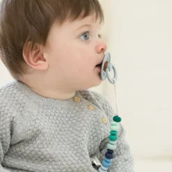 Bella Tunno Pacifier Clips: Blue Multi Outlet