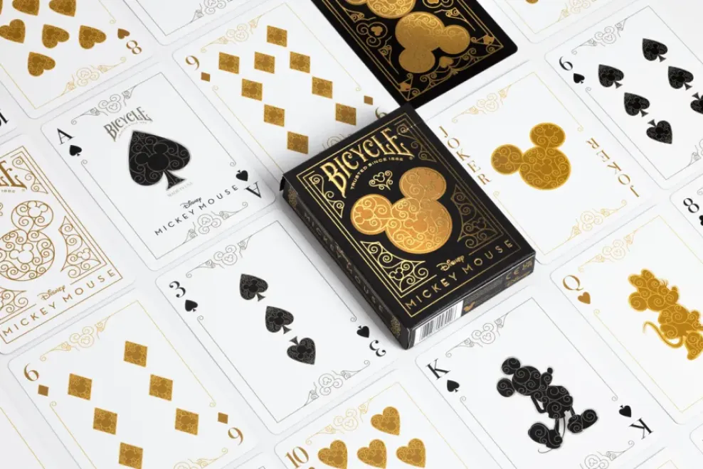 ACD Distribution Bicycle Playing Cards: Disney Mickey Mouse inspired Black and Gold Best