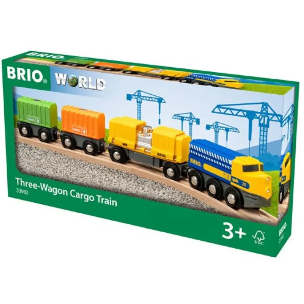 Brio Three-Wagon Cargo Train 33982 Clearance