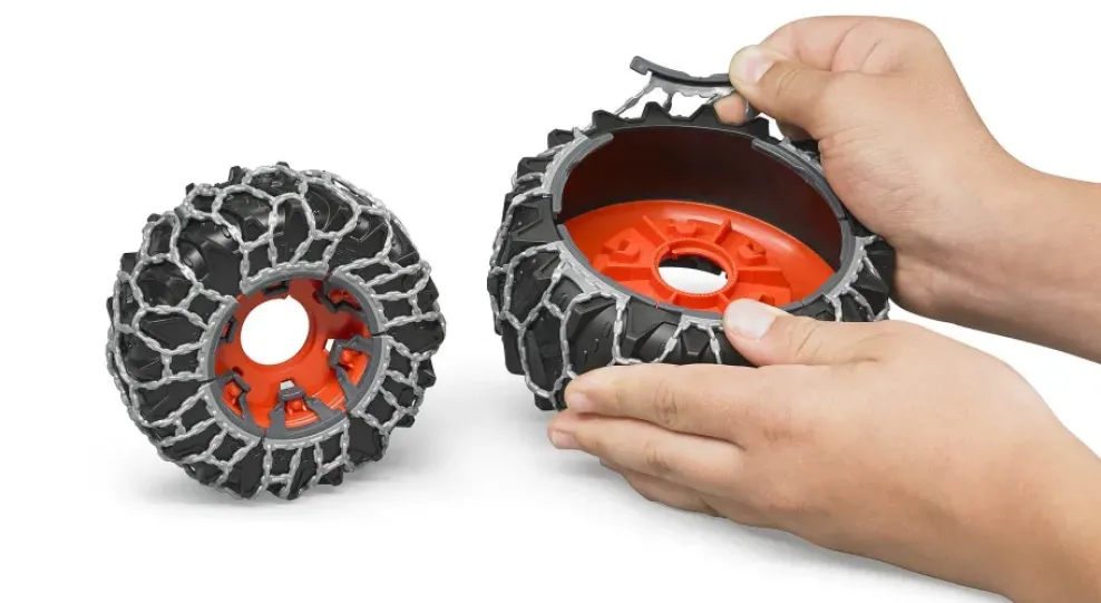 Bruder ® Claas Axion 950 with Snow Chains and Plough Blade New