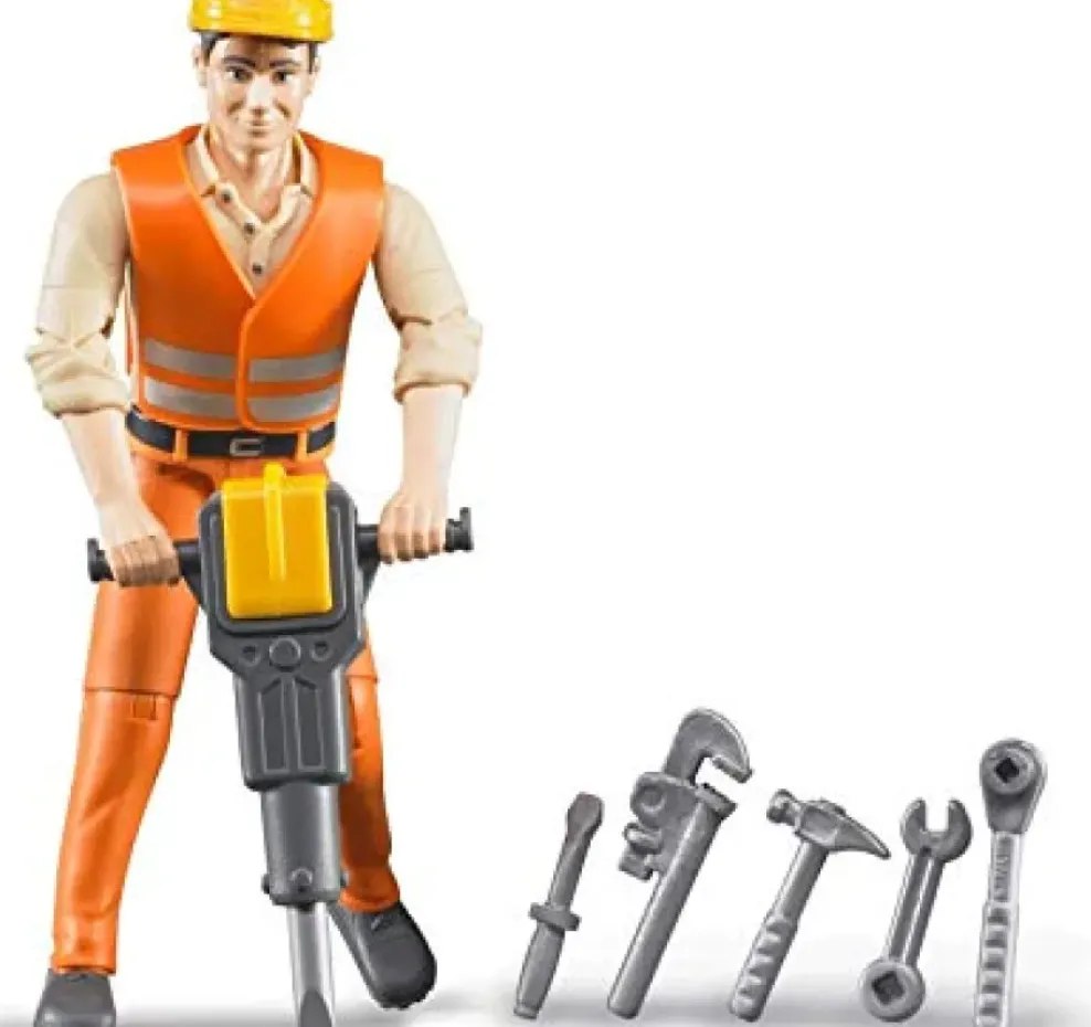 Bruder ® Construction Worker with accessories Best