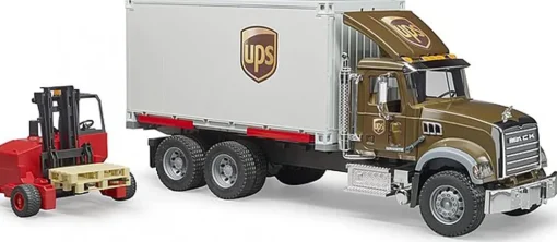 Bruder ® MACK Granite UPS Logistics Truck with Forklift New