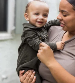 Burt's Bees Baby Burt's Bees Organic Baby Button Down Jumpsuit - Shadow Fashion