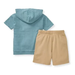 Burt's Bees Baby Burt's Bees Organic Baby Dotted Jacquard Sweatshirt & Shorts Set Outlet