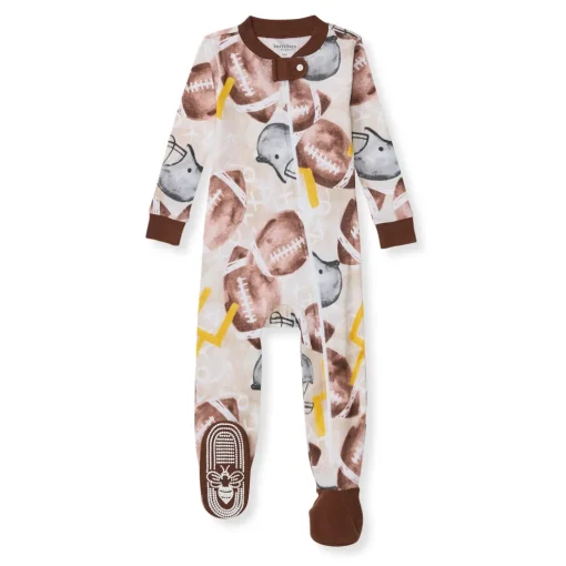 Burt's Bees Baby Burt's Bees Organic Baby One-Piece Sleeper Football Season Best