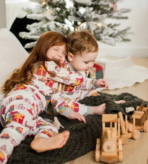 Burt's Bees Baby Burt's Bees Organic Baby One-Piece Sleep & Play Holiday Toy Train Hot