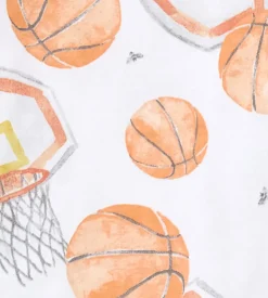 Burt's Bees Baby Burt's Bees Organic Baby One-Piece Sleeper Basketball Fashion