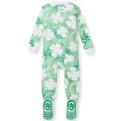 Burt's Bees Baby Burt's Bees Organic Baby One-Piece Sleeper Artsy Clovers Sale