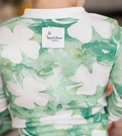 Burt's Bees Baby Burt's Bees Organic Baby One-Piece Sleeper Artsy Clovers Sale