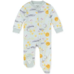 Burt's Bees Baby Burt's Bees Organic Baby One-Piece Sleep & Play Moon Dreams (Blue) Fashion