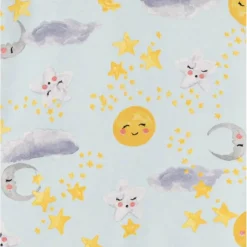 Burt's Bees Baby Burt's Bees Organic Baby One-Piece Sleep & Play Moon Dreams (Blue) Fashion
