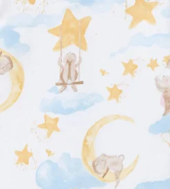 Burt's Bees Baby Burt's Bees Organic Baby One-Piece Sleep & Play Stardust Bunnies Blue Clearance