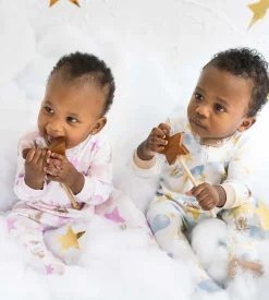 Burt's Bees Baby Burt's Bees Organic Baby One-Piece Sleep & Play Stardust Bunnies Blue Clearance