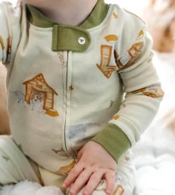 Burt's Bees Baby Burt's Bees Organic Baby One-Piece Sleeper Dog House Hot