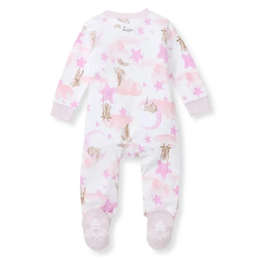Burt's Bees Baby Burt's Bees Organic Baby One-Piece Sleep & Play Stardust Bunnies Pink Outlet