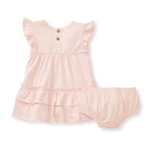 Burt's Bees Baby Burt's Bees Organic Baby Ruffle Pink Dress Discount