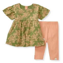 Burt's Bees Baby Burt's Bees Organic Baby Vibrant Garden Top and Pants Set Hot