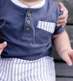 Burt's Bees Baby Burt's Bees Organic Henley Tee & Seersucker Short Set Online