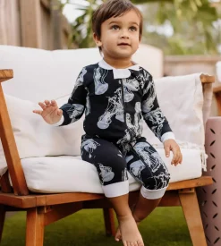 Burt's Bees Baby Burt's Bees Organic One-Piece Snug Fit Sleeper 2-Pack: I'm Jelly & Printed Tie Dye Hot