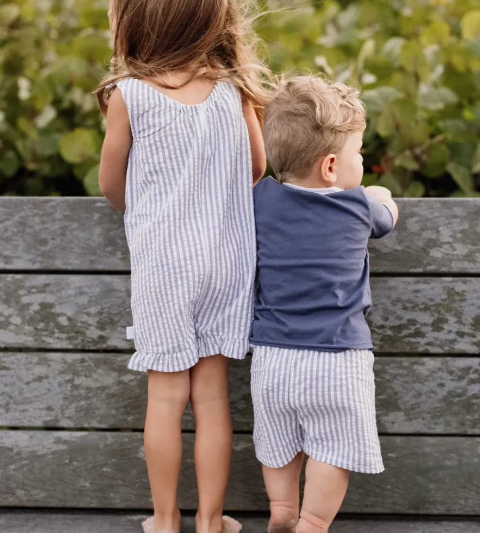 Burt's Bees Baby Burt's Bees Organic Seersucker Romper New