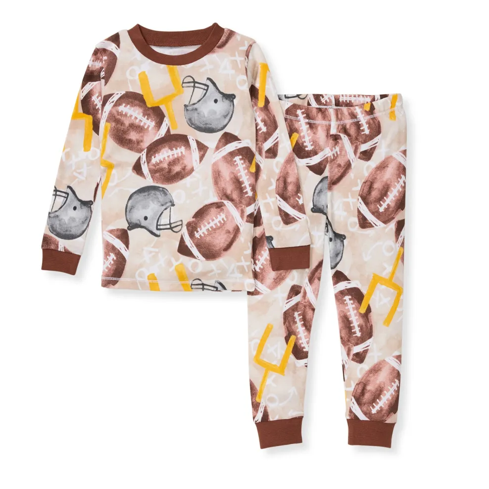 Burt's Bees Baby Burt's Bees Organic Snug Fit Two-Piece Pajamas Football Season Discount