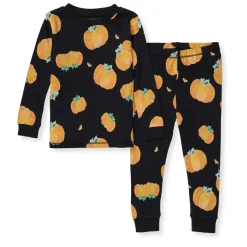 Burt's Bees Baby Burt's Bees Organic Snug Fit Two-Piece Pajamas Midnight Pumpkins New