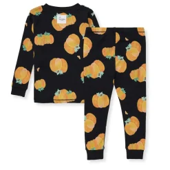Burt's Bees Baby Burt's Bees Organic Snug Fit Two-Piece Pajamas Midnight Pumpkins New