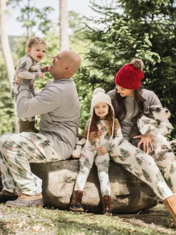 Burt's Bees Baby Burt's Bees Organic Two-Piece Pajamas Christmas Tree Farm New