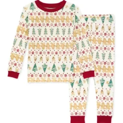 Burt's Bees Baby Burt's Bees Organic Two-Piece Pajamas Gingerbread Fair Isle Hot