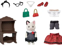 Epoch Calico Critters Fashion Playset Town Girl Series Tuxedo Cat Best