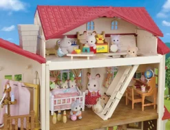 Epoch Calico Critters Red Roof Country Home Gift Set with Secret Attic Playroom Clearance