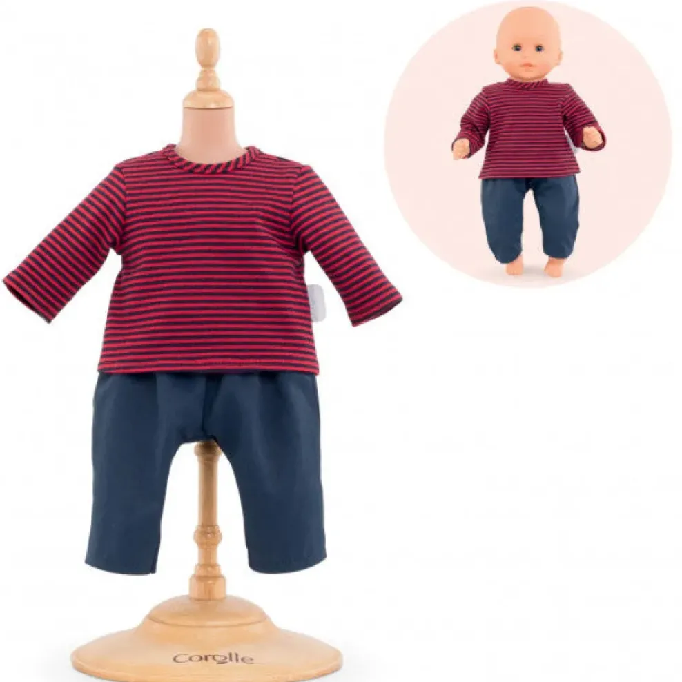 Corolle Dolls Clothes Stripped T-Shirt & Pants (2 sizes) New