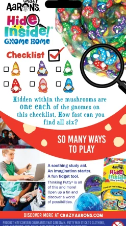 Crazy Aaron's Puttyworld Crazy Aaron's® Thinking Putty® Hide Inside! Gnome Home Fashion