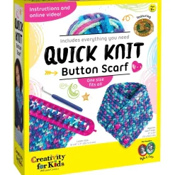 Faber-Castell Creativity for Kids: Learn to Knit - Quick Knit Button Scarf Online