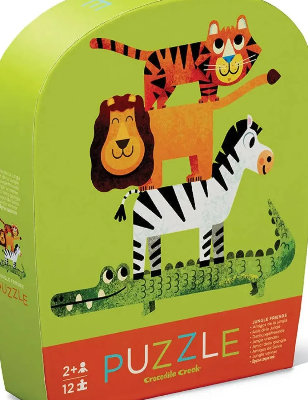 Crocodile Creek 12 Piece Mini Puzzle Jungle Friends Fashion