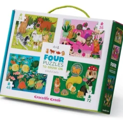 Crocodile Creek Four Puzzles: Playful Pets Clearance