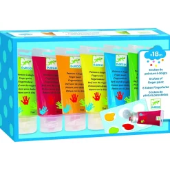 Djeco 6 Finger Paint Tubes - Classic Best
