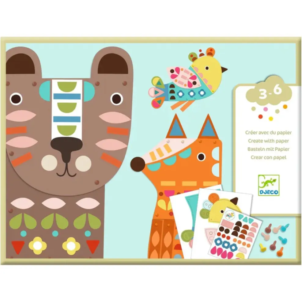 Djeco 3 Giant Animals Collage Activity Online