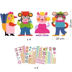 Djeco Collage Craft Kit: Sparkles Sticker Hot