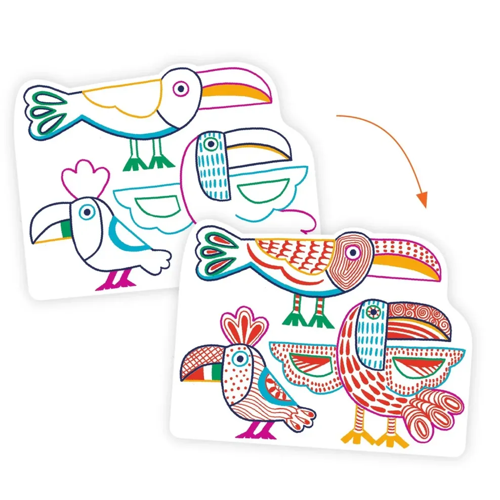 Djeco Coloring: Wild Families Online