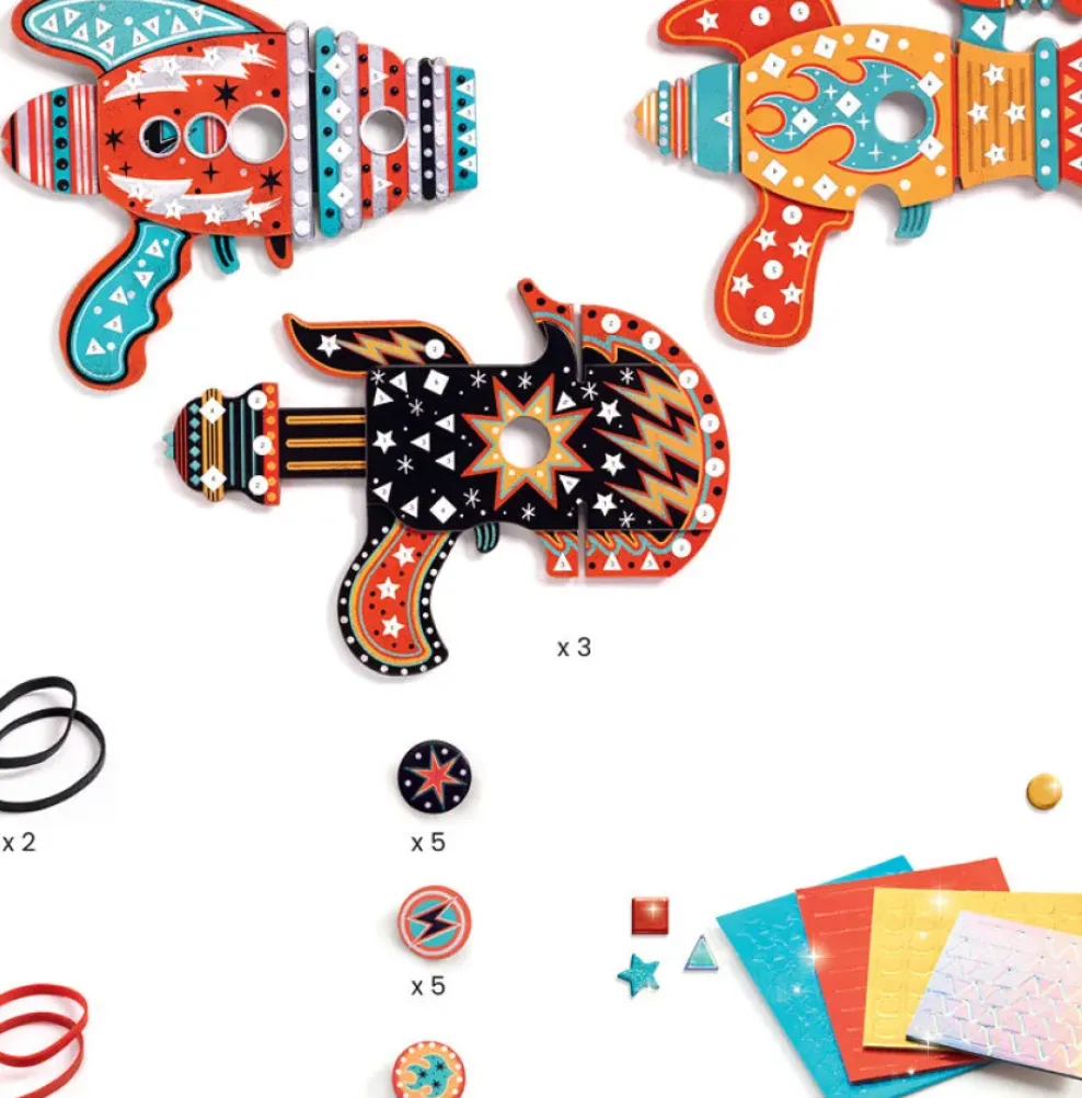 Djeco Do It Yourself Kosmik Token Launchers Craft Kit Outlet