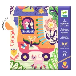 Djeco Metallic Scratch Card Activity Set: Wacky Houses Online