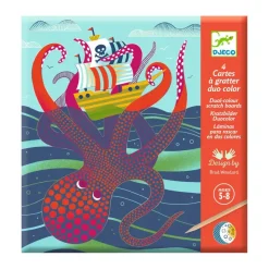 Djeco Scratch Card Activity Set: Topsy-Turvy Outlet
