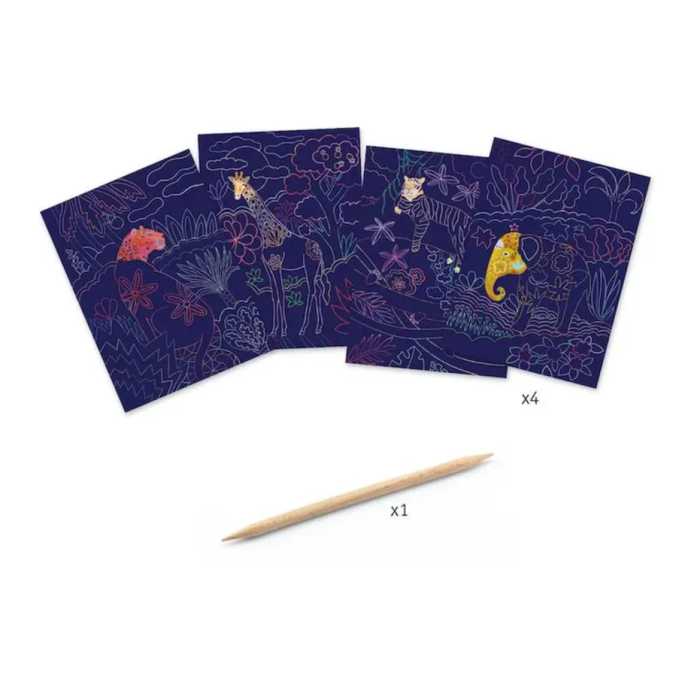 Djeco Scratch Card Activity Set: Lush Nature Discount