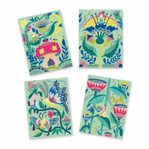 Djeco Scratch Cards Activity: Fantasy Garden - Discontinued Best