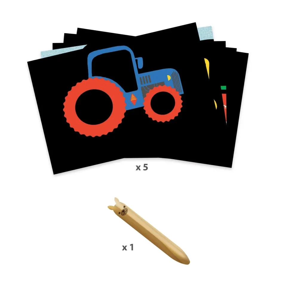 Djeco Scratch Cards Activity: Learning about Vehicles Hot