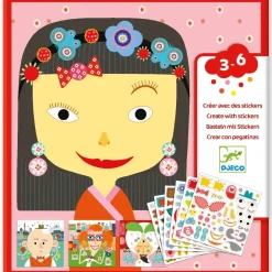 Djeco Sticker Collage Activity: Make-A-Face Clearance