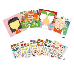Djeco Sticker Collage Activity: Make-A-Face Clearance