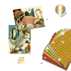 Djeco Sticker Mosaic Craft Kit: Dinosaurs New