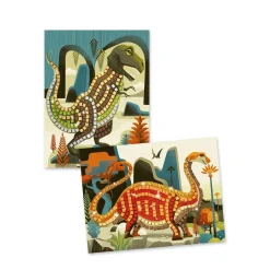 Djeco Sticker Mosaic Craft Kit: Dinosaurs New